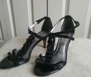 ANTONIO MELANI LADIES BLACK HEEILS SIZE 8.5